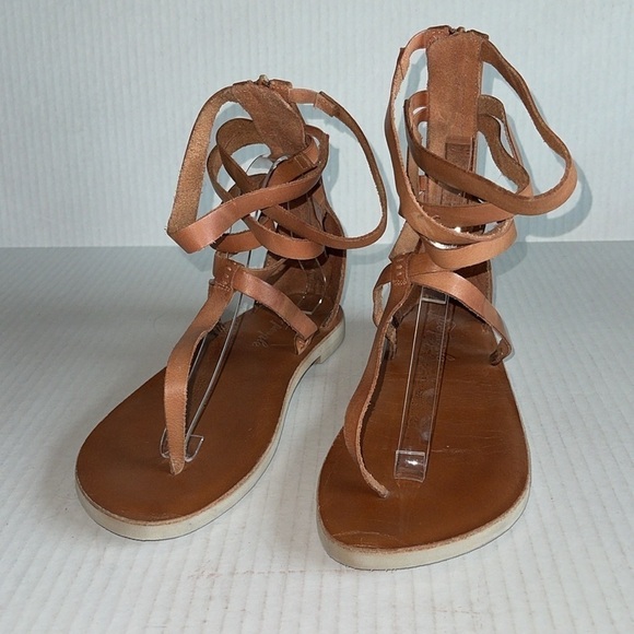 Free People Brown Leather Anya Gladiator Sandals - Picture 4 of 11